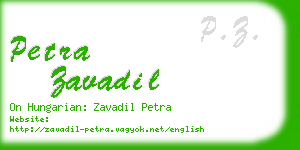 petra zavadil business card